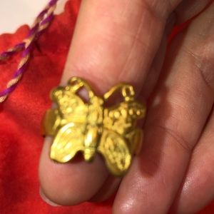 CANO Colombian gold butterfly ring